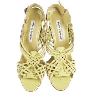 Manolo Blahnik Braided Leather Sandals